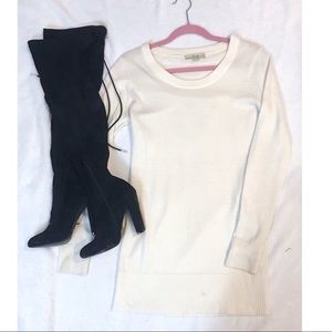 Cream colored long sleeve tunic